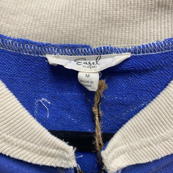 10E13***Easel French Terry Cloth Color block Zip Up Hoodie - M - Picture 3 of 3